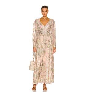 Hemant & Nandita Long Sleeve Rose Maxi